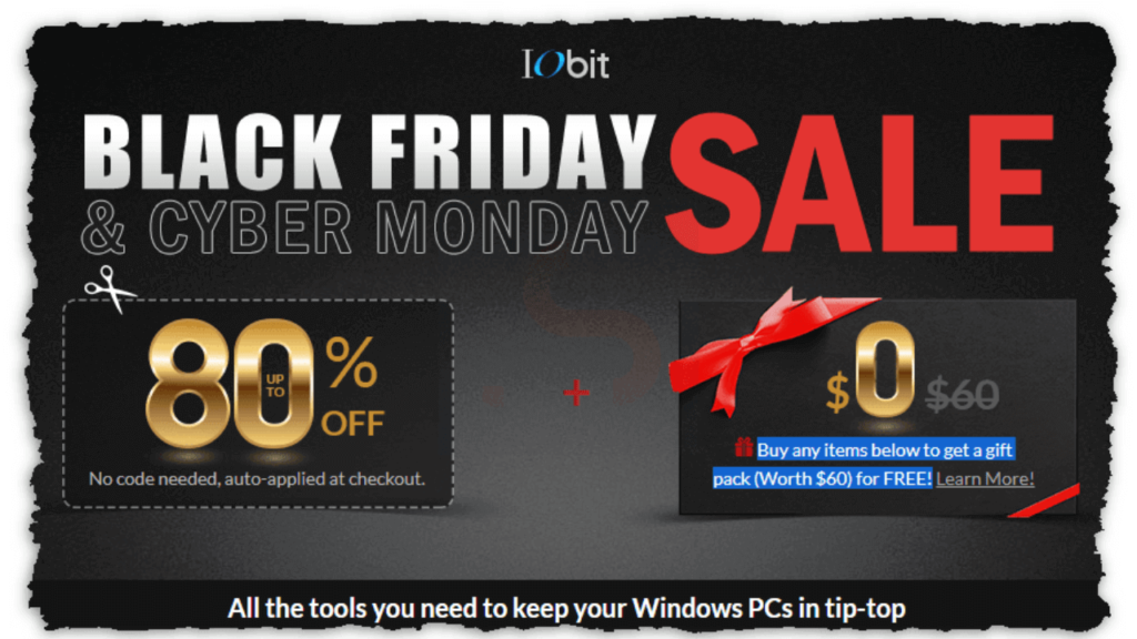 Iobit Black Friday cyber monday sale