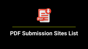 PDF Submission Sites List