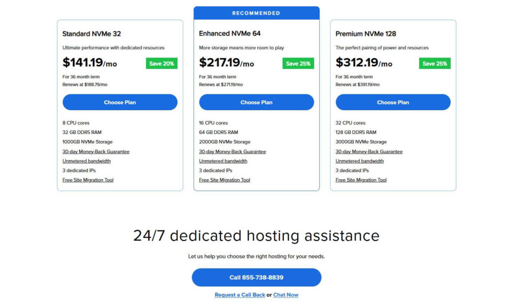 Bluehost Dedicated Hosting Pricing Review 2025