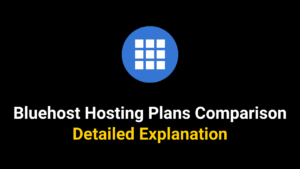 Bluehost Hosting Plans Comparison