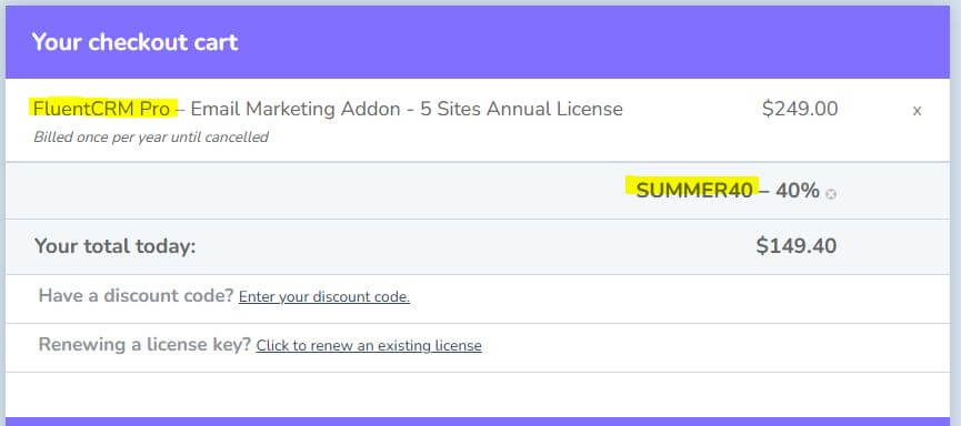 FluentCRM Coupon Code 2025