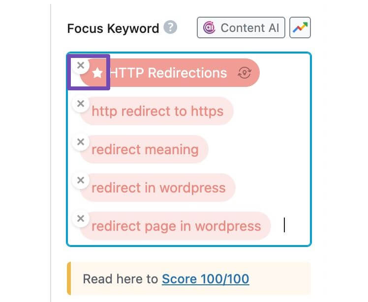 Rank Math Focus Keyword