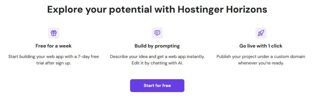 Hostinger Horizons Free Trial Offer