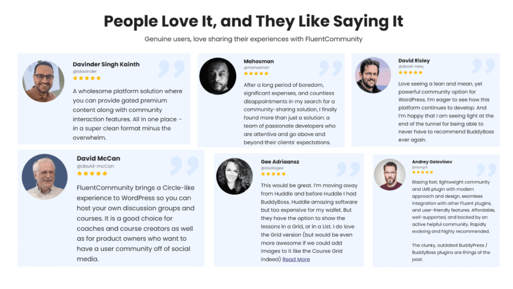 FluentCommunity Customer Reviews 2025