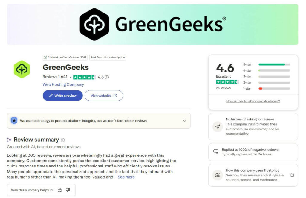 greengeeks online reviews